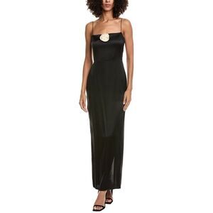 Jl Luxe Womens  Silk Maxi Dress, Black